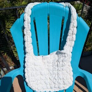 Oversized White Cloud Puffer Bag Tote